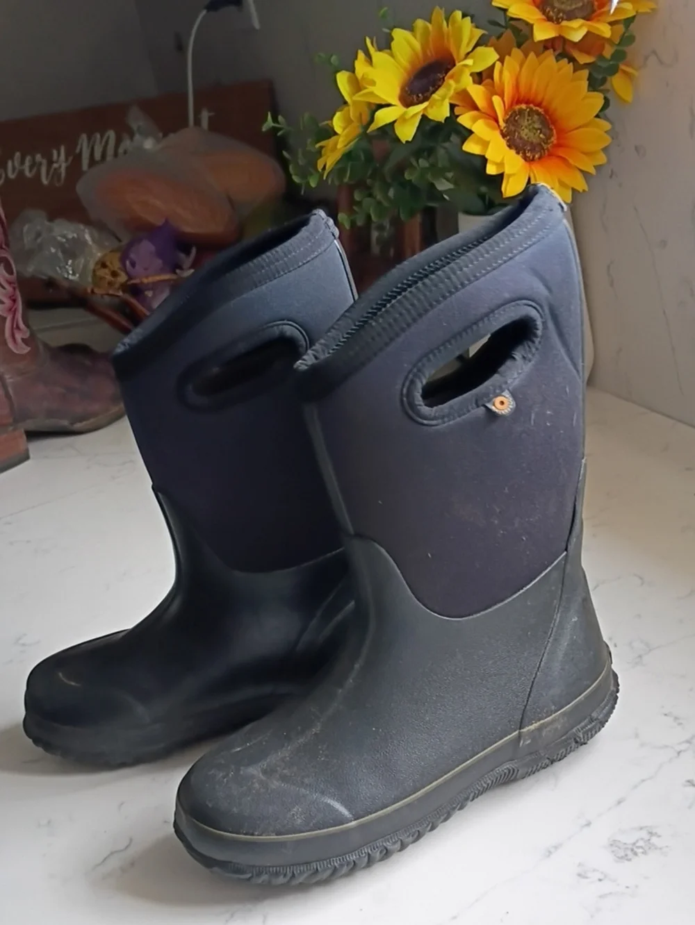 Bogs Waterproof Black Waterproof Neoprene Rain Boots